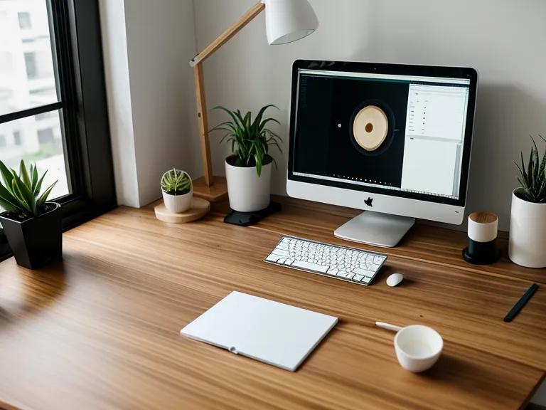 Mac mini auf einem Schreibtisch zeigt ein statisches Foto in der Timeline